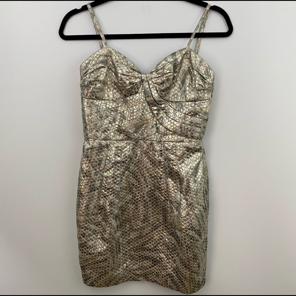 Anthropologie Leifsdottir snake jacquard dress